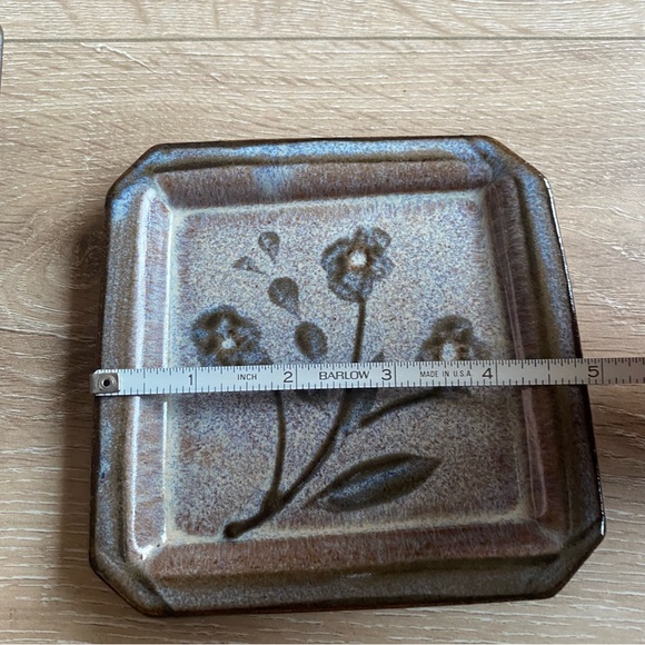 Vintage signed Pottery tray set with wall hanger , jewelry tray , coin catch all - Picture 10 of 11